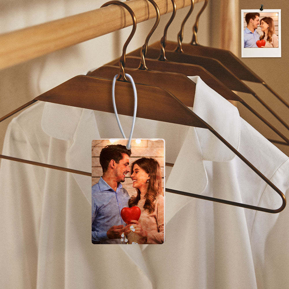 Custom Photo Car Air Freshener Rearview Mirror Ornament Air Freshener Gifts for Him - mycustomtirecover
