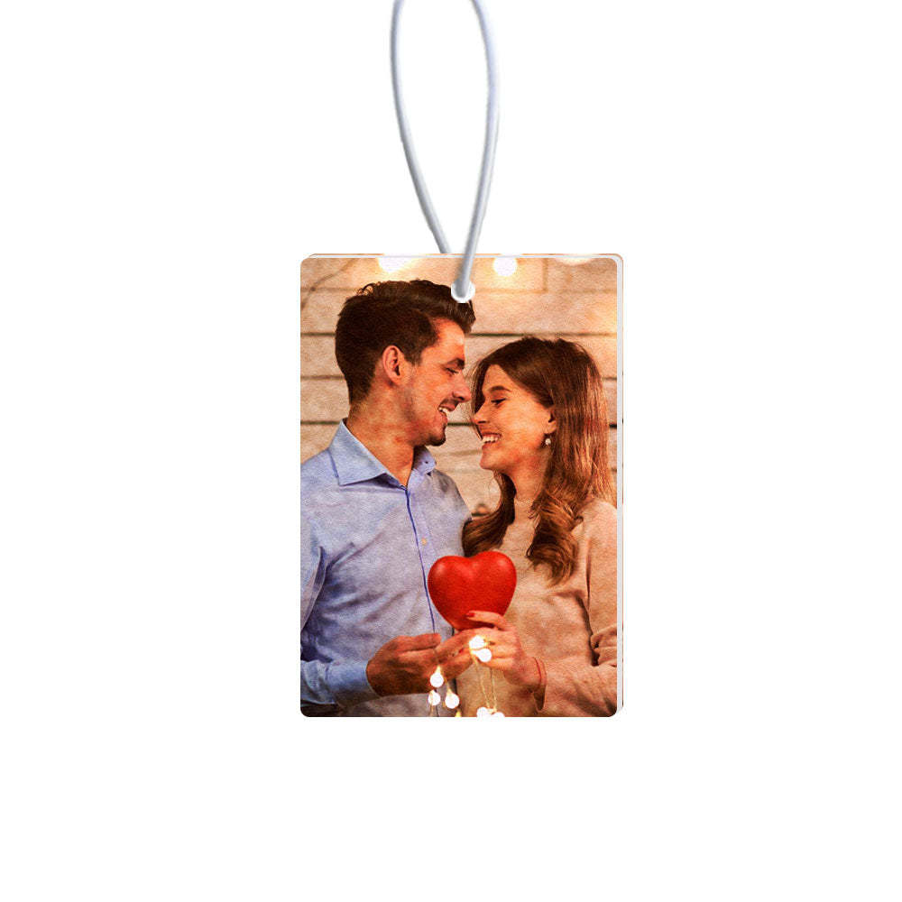 Custom Photo Car Air Freshener Rearview Mirror Ornament Air Freshener Gifts for Him - mycustomtirecover
