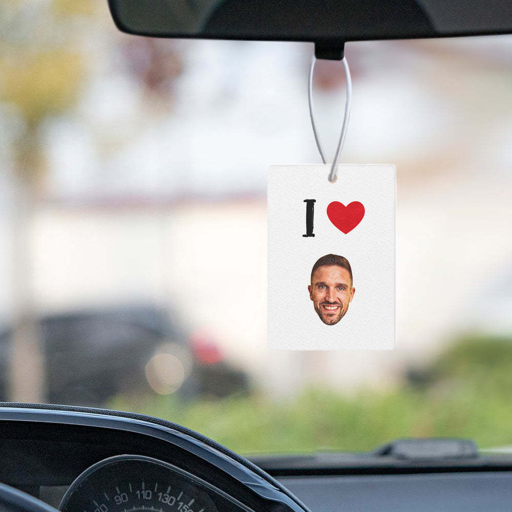 Custom Photo Car Air Freshener Rearview Mirror Ornament Rectangle Air Freshener Gifts - mycustomtirecover