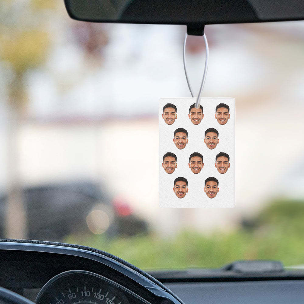Custom Face Car Air Freshener Rearview Mirror Ornament Funny Air Freshener Gifts for Him - mycustomtirecover