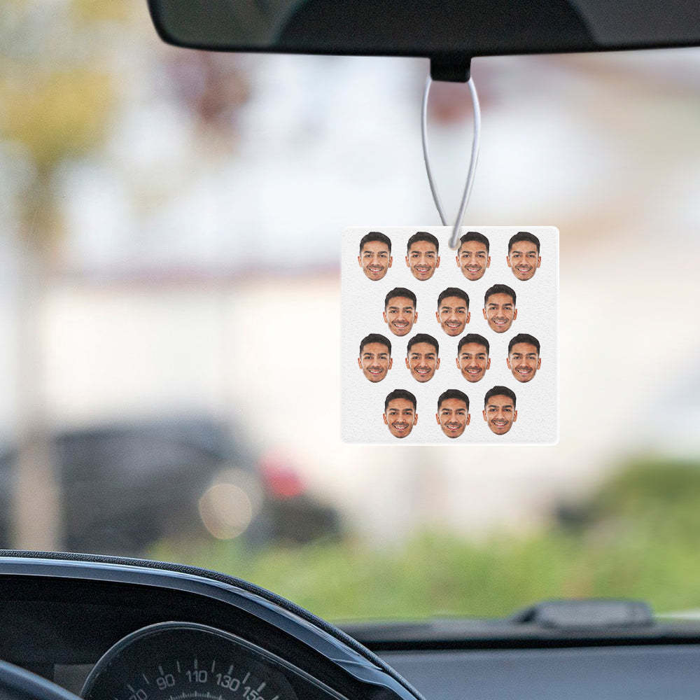 Custom Face Car Air Freshener Rearview Mirror Ornament Funny Air Freshener Gifts for Him - mycustomtirecover