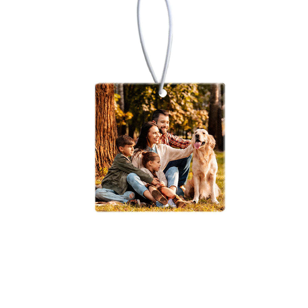 Custom Photo Car Air Freshener Rearview Mirror Ornament Air Freshener Gifts for Him - mycustomtirecover