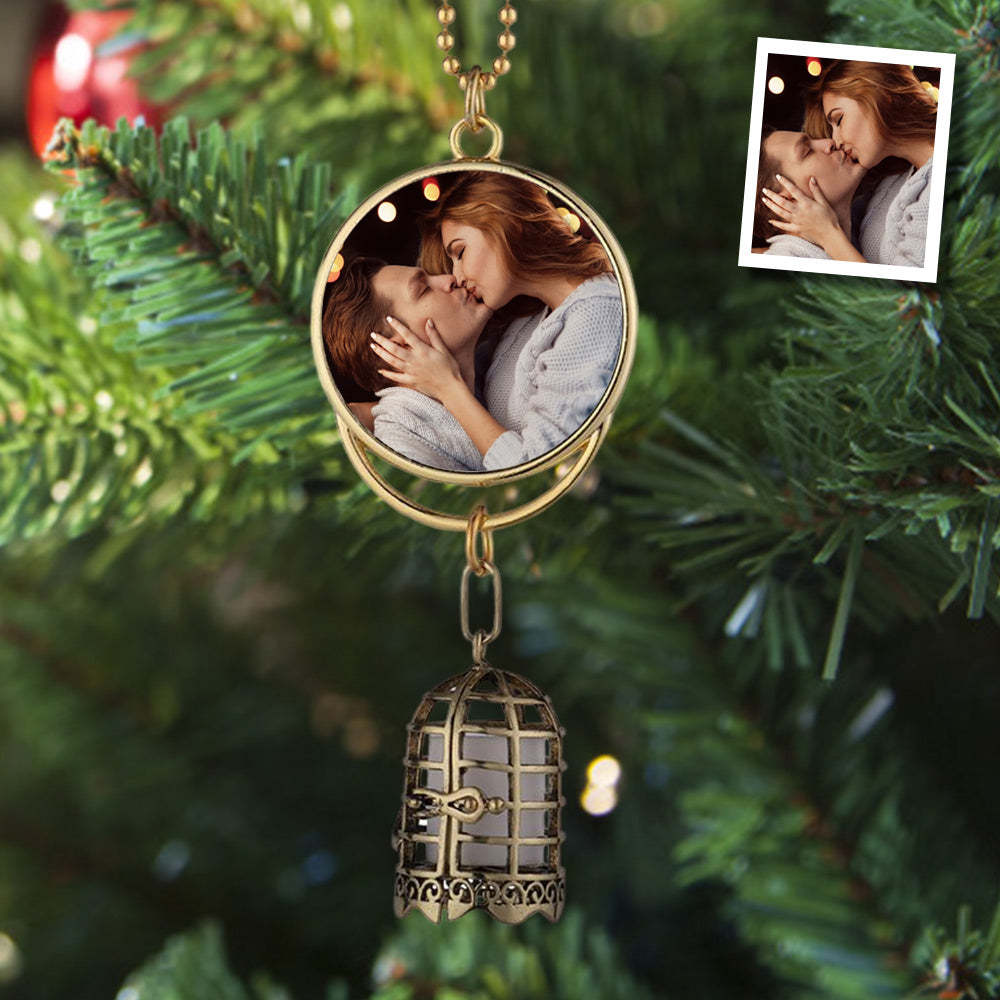 Custom Photo Car Rearview Mirror Decoration Hanging Ornament Memorial Gifts - mycustomtirecover