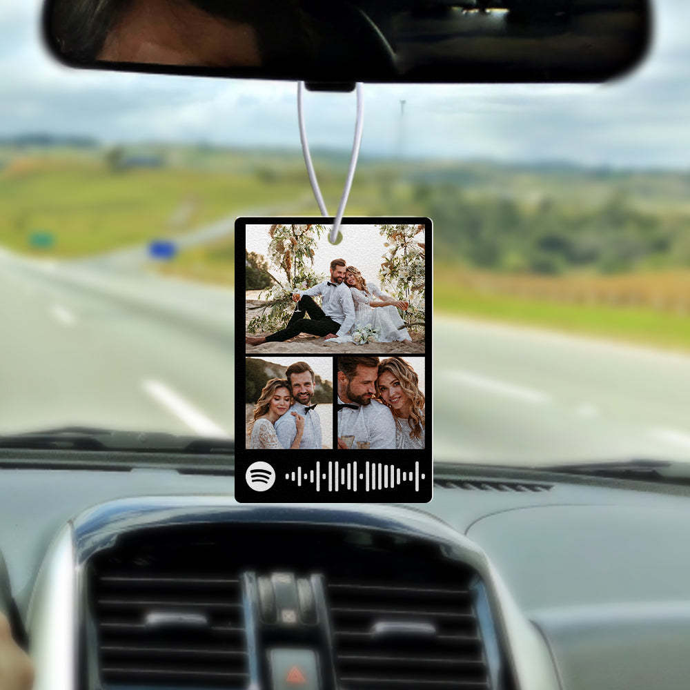 Personalized Photo Spotify Car Air Freshener Custom Music Song Air Freshener Gifts for Lovers - mycustomtirecover