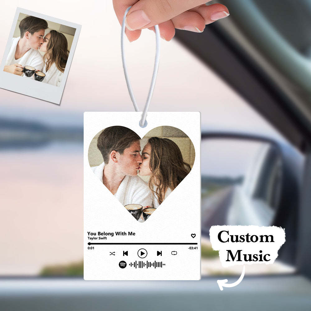 Personalized Spotify Code Car Air Freshener Rearview Mirror Ornament Air Freshener Gift - mycustomtirecover
