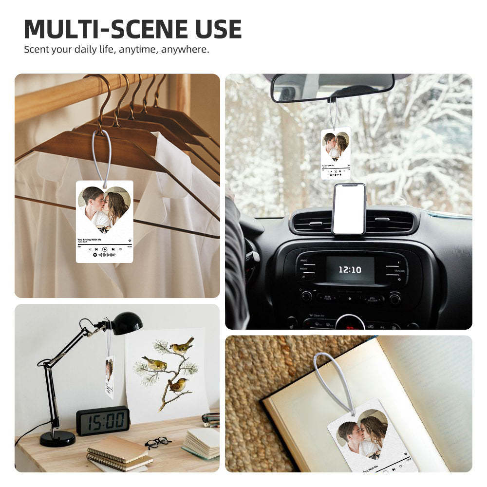 Personalized Spotify Code Car Air Freshener Rearview Mirror Ornament Air Freshener Gift - mycustomtirecover