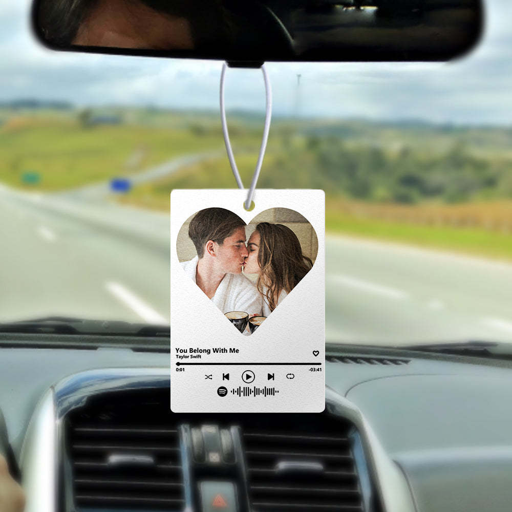 Personalized Spotify Code Car Air Freshener Rearview Mirror Ornament Air Freshener Gift - mycustomtirecover