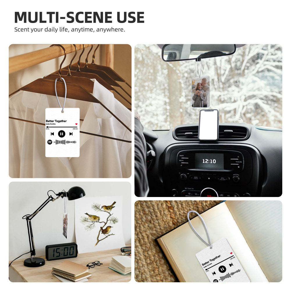 Custom Spotify Code Car Air Freshener Music Song Air Freshener Gifts for Him - mycustomtirecover