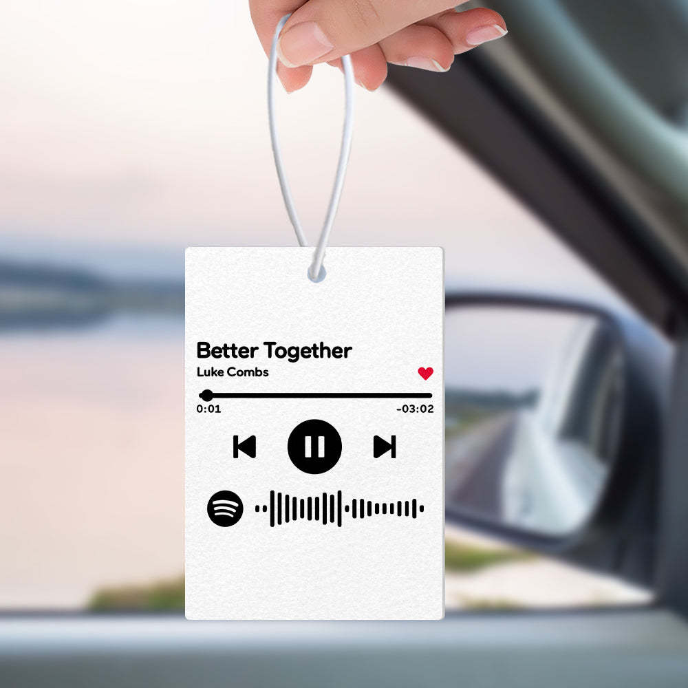 Custom Spotify Code Car Air Freshener Music Song Air Freshener Gifts for Him - mycustomtirecover
