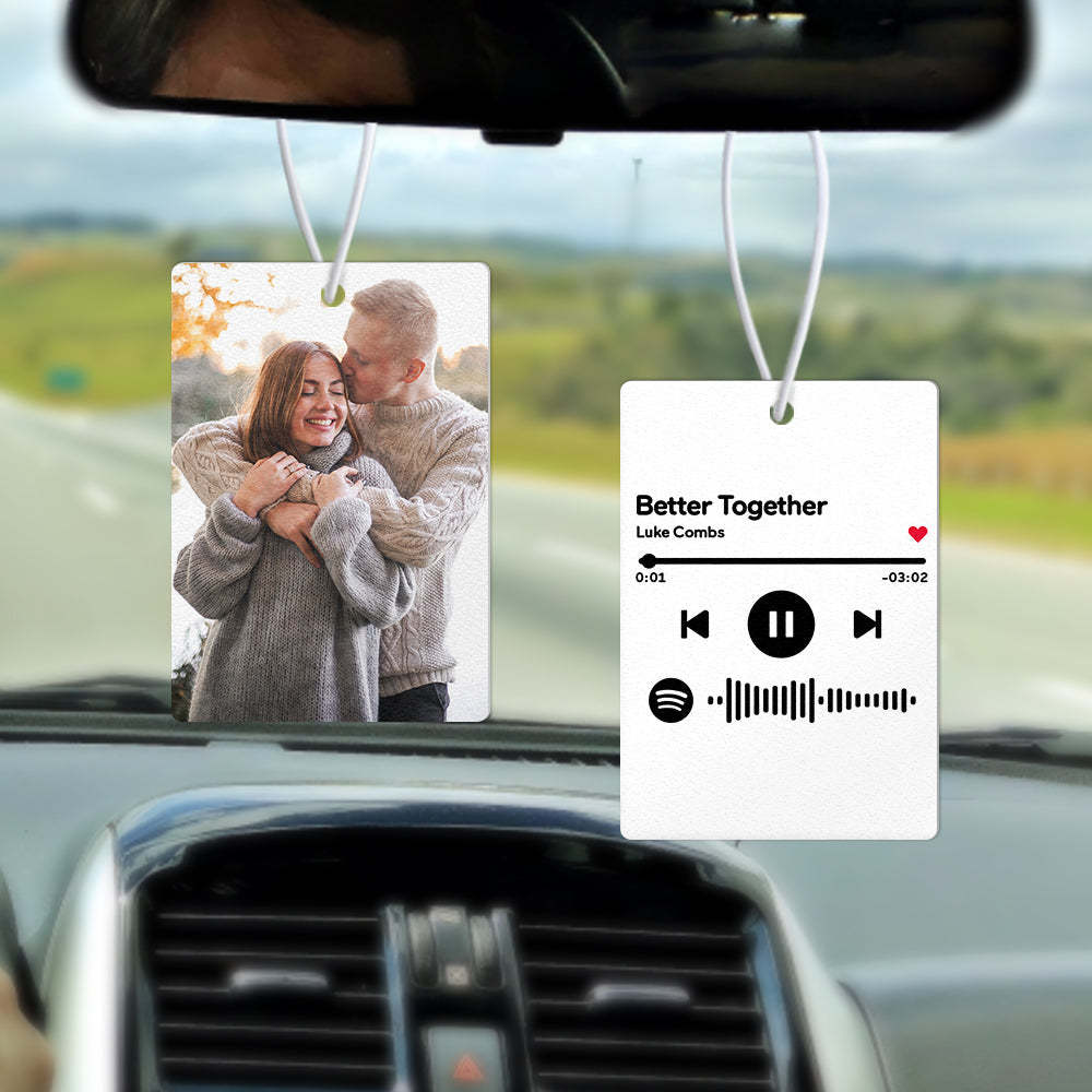 Custom Spotify Code Car Air Freshener Music Song Air Freshener Gifts for Him - mycustomtirecover
