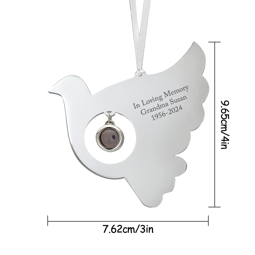 Personalized Projection Ornament Custom Photo Bird Ornament for Memorial Gifts
