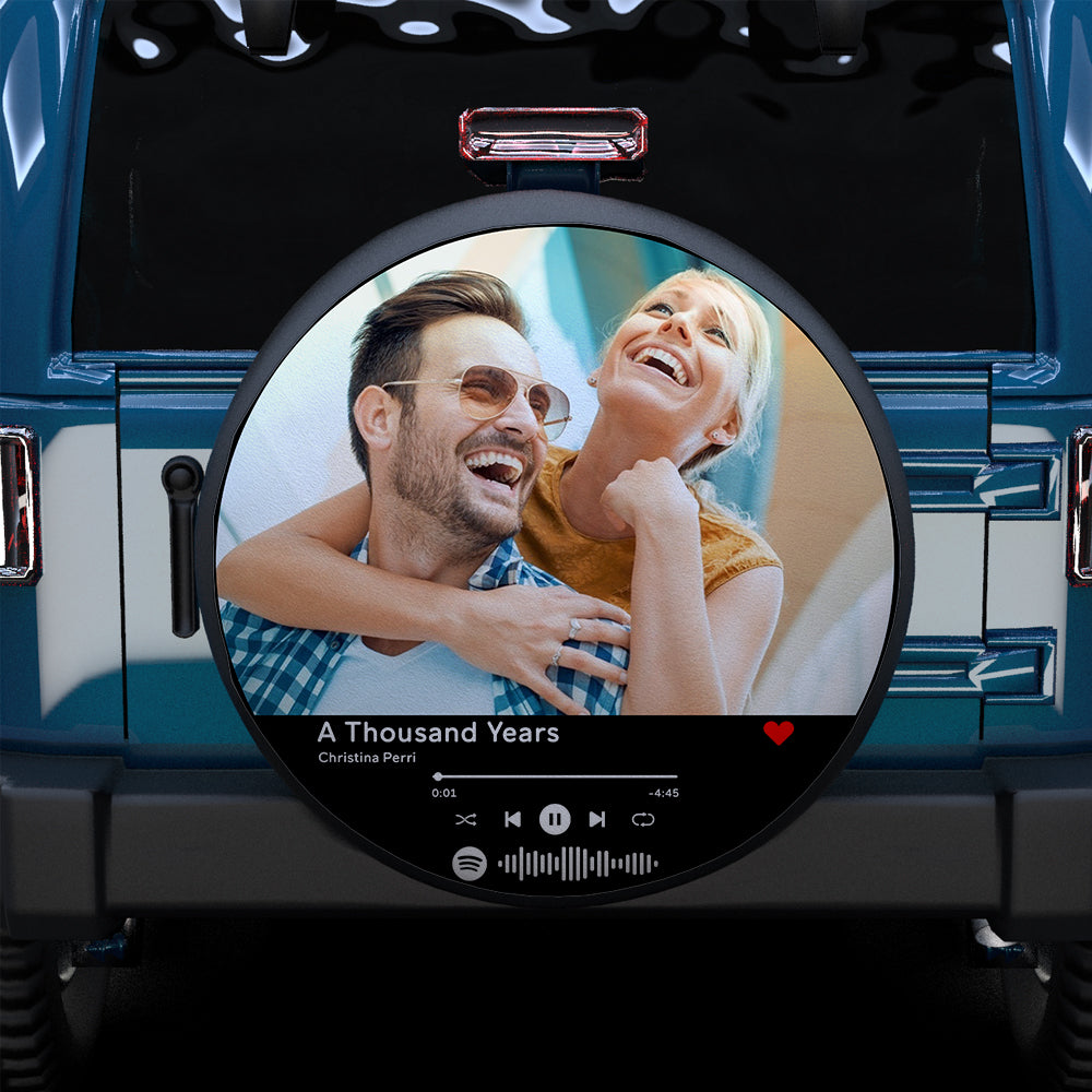 Spare Tire Cover Custom Photo Spotify Code No Camera Hole