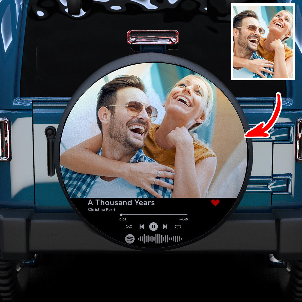 Spare Tire Cover Custom Photo Spotify Code No Camera Hole
