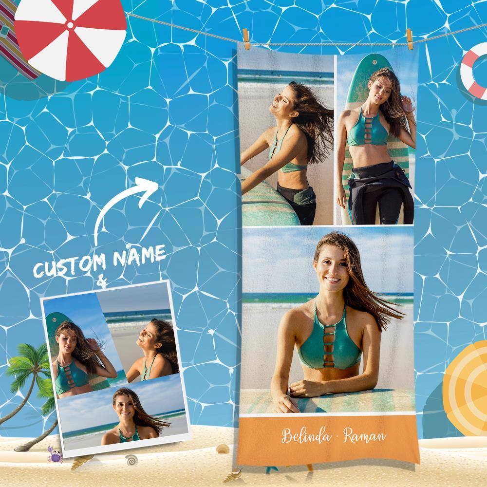 Custom Photo Towel With Your Text