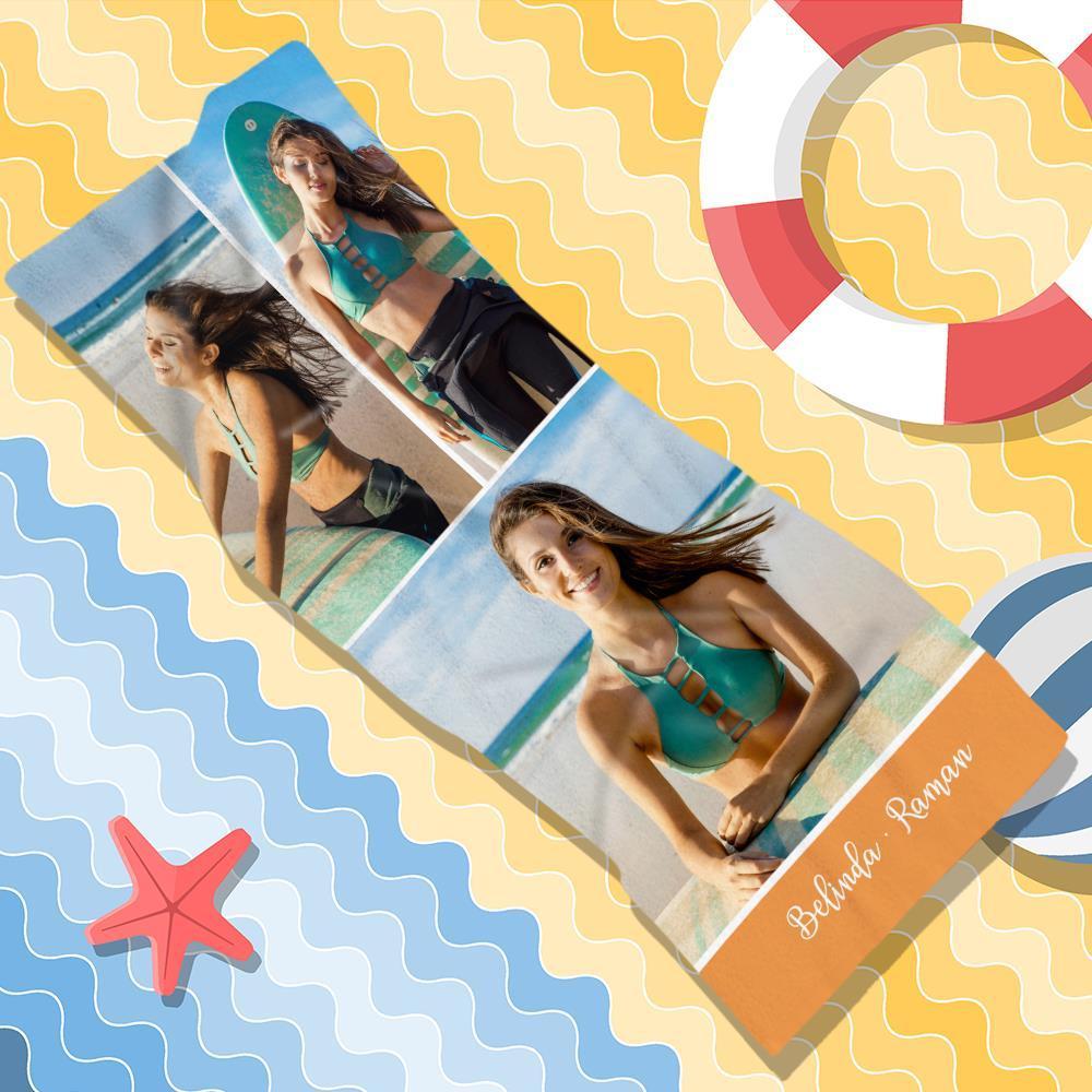 Custom Photo Towel With Your Text