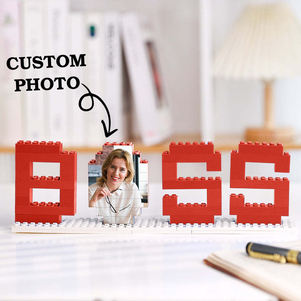 Gifts for Boss Custom Photo Building Bricks Puzzles Photo Blocks Rotatable Photo - mycustomtirecover