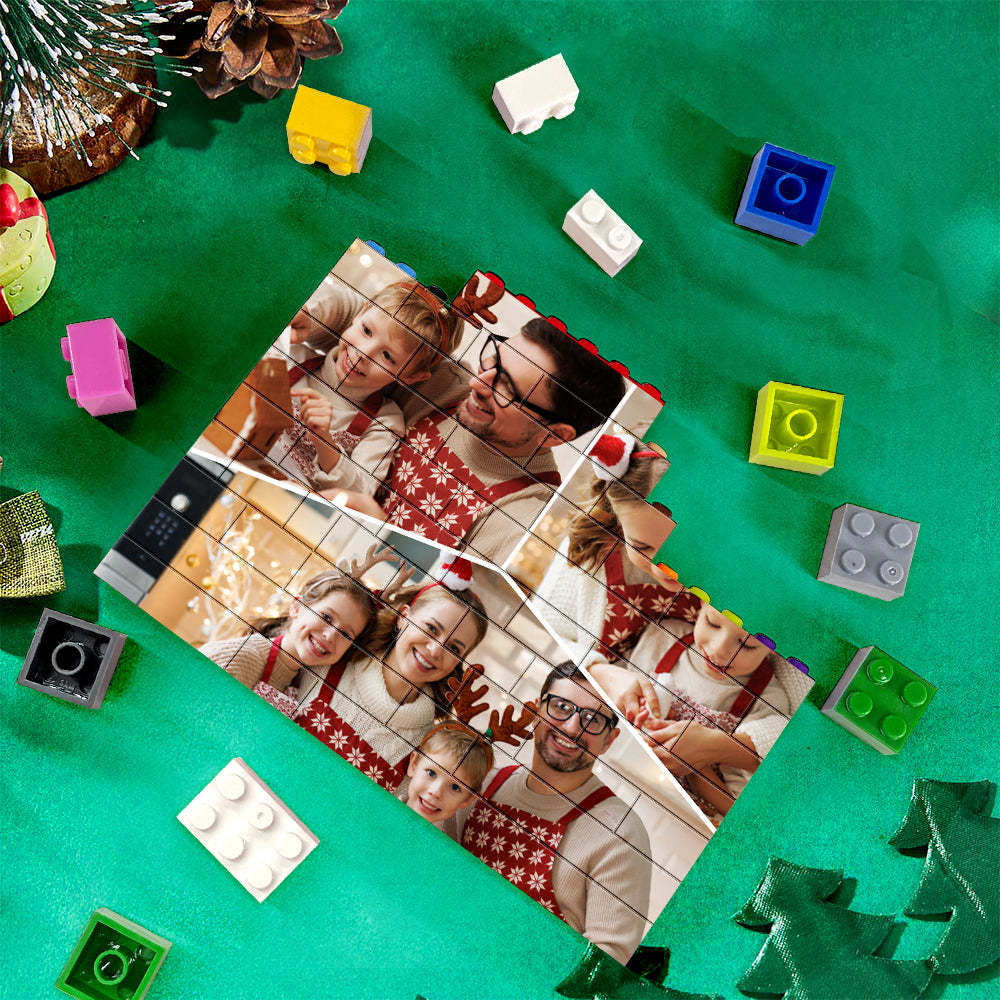 Personalised Colors Building Brick Custom Collage Photo Block Brick Puzzles Gifts - makephotopuzzleuk