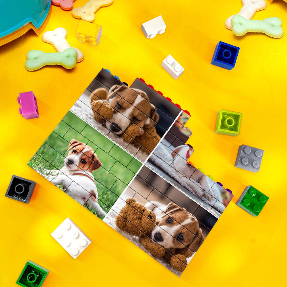 Personalised Colors Building Brick Custom Collage Photo Block Brick Puzzles Gifts - makephotopuzzleuk