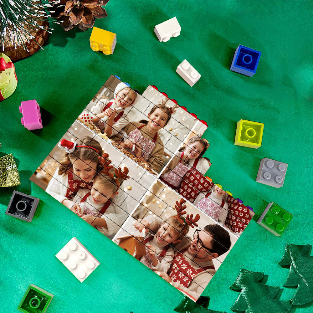 Personalised Colors Building Brick Custom Collage Photo Block Brick Puzzles Gifts - makephotopuzzleuk
