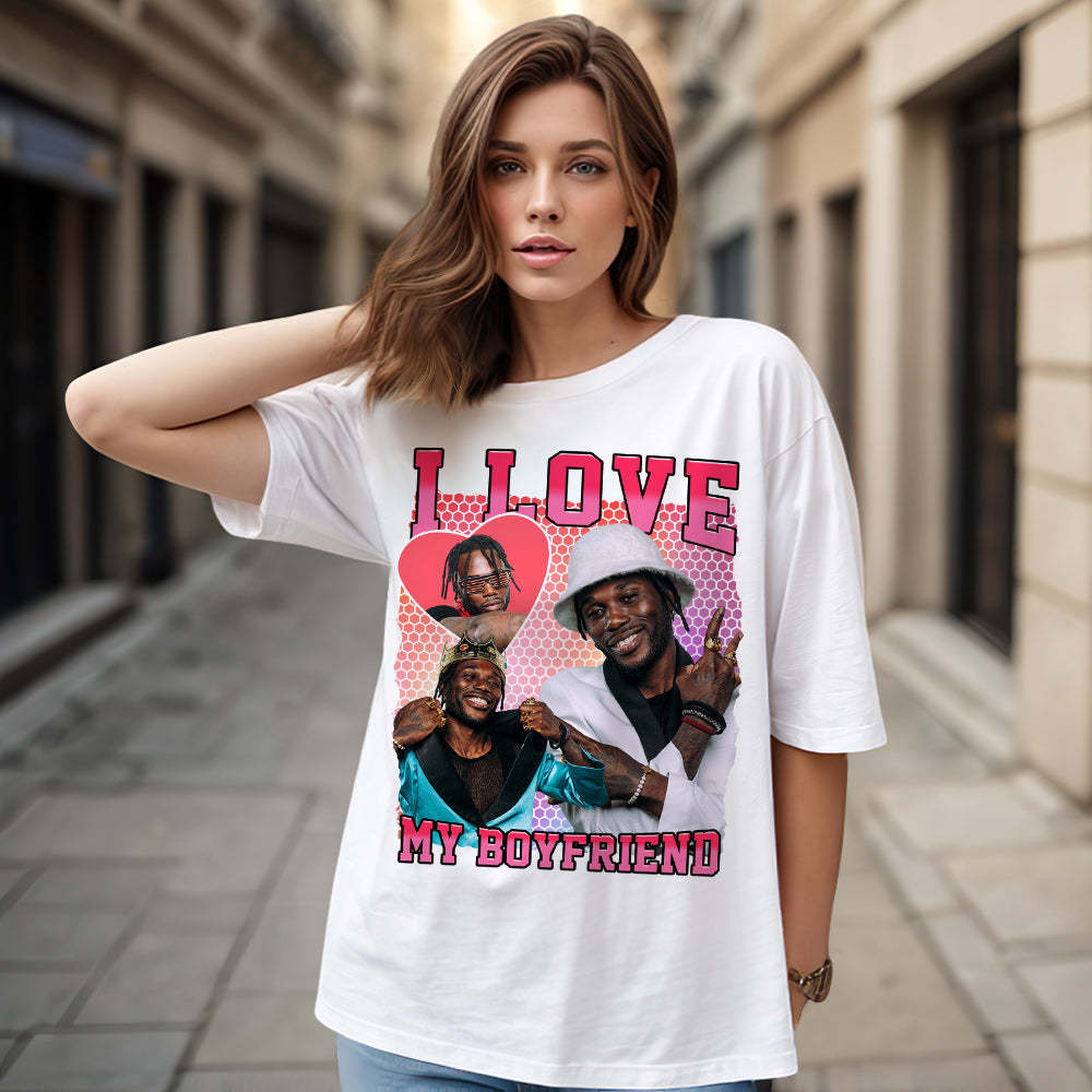 Custom Photo and Name Vintage Tee Personalized T-shirt Gifts for Him/Her - MyFaceSocks