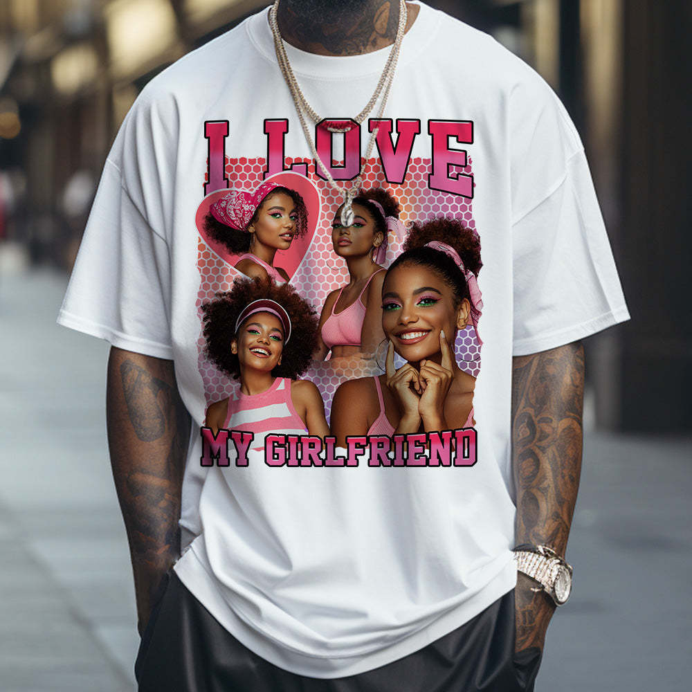 Custom Photo and Name Vintage Tee Personalized T-shirt Gifts for Him/Her - MyFaceSocks