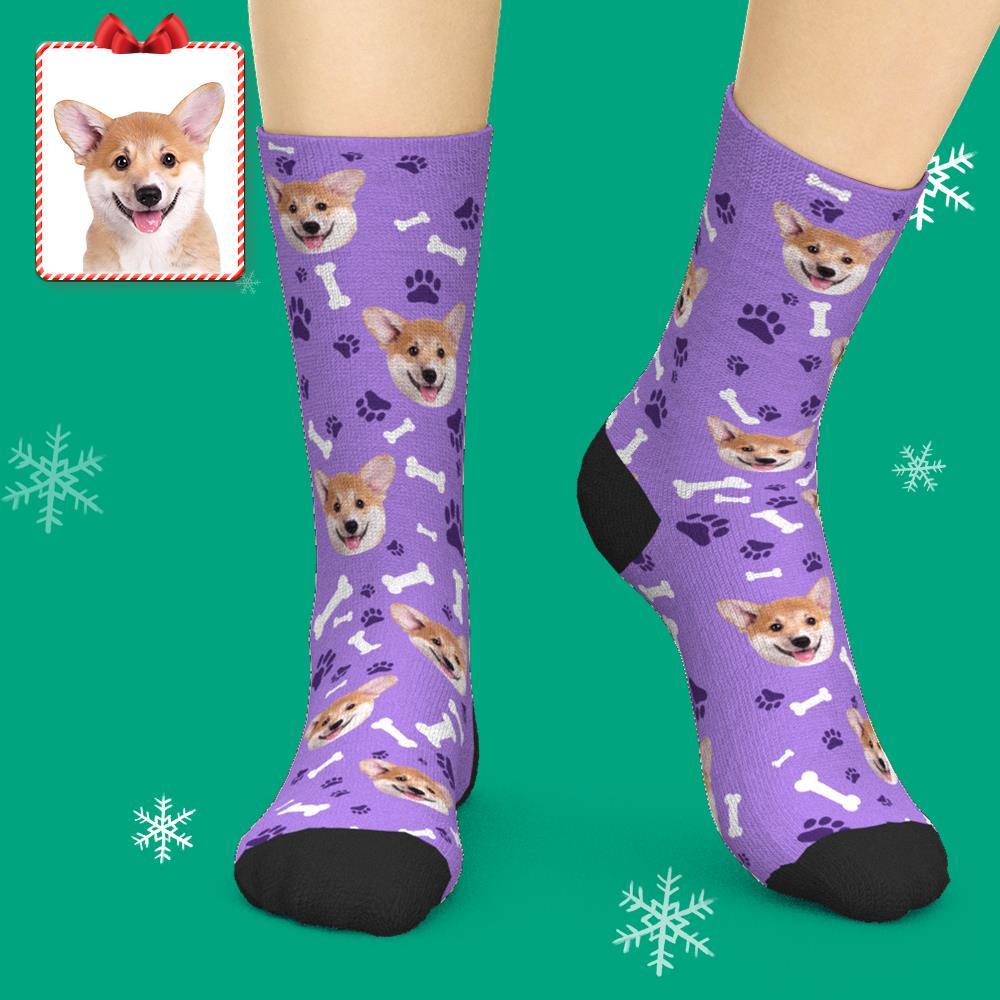 Custom Face Dog Socks With Your Text 3D preview - mycustomtirecover