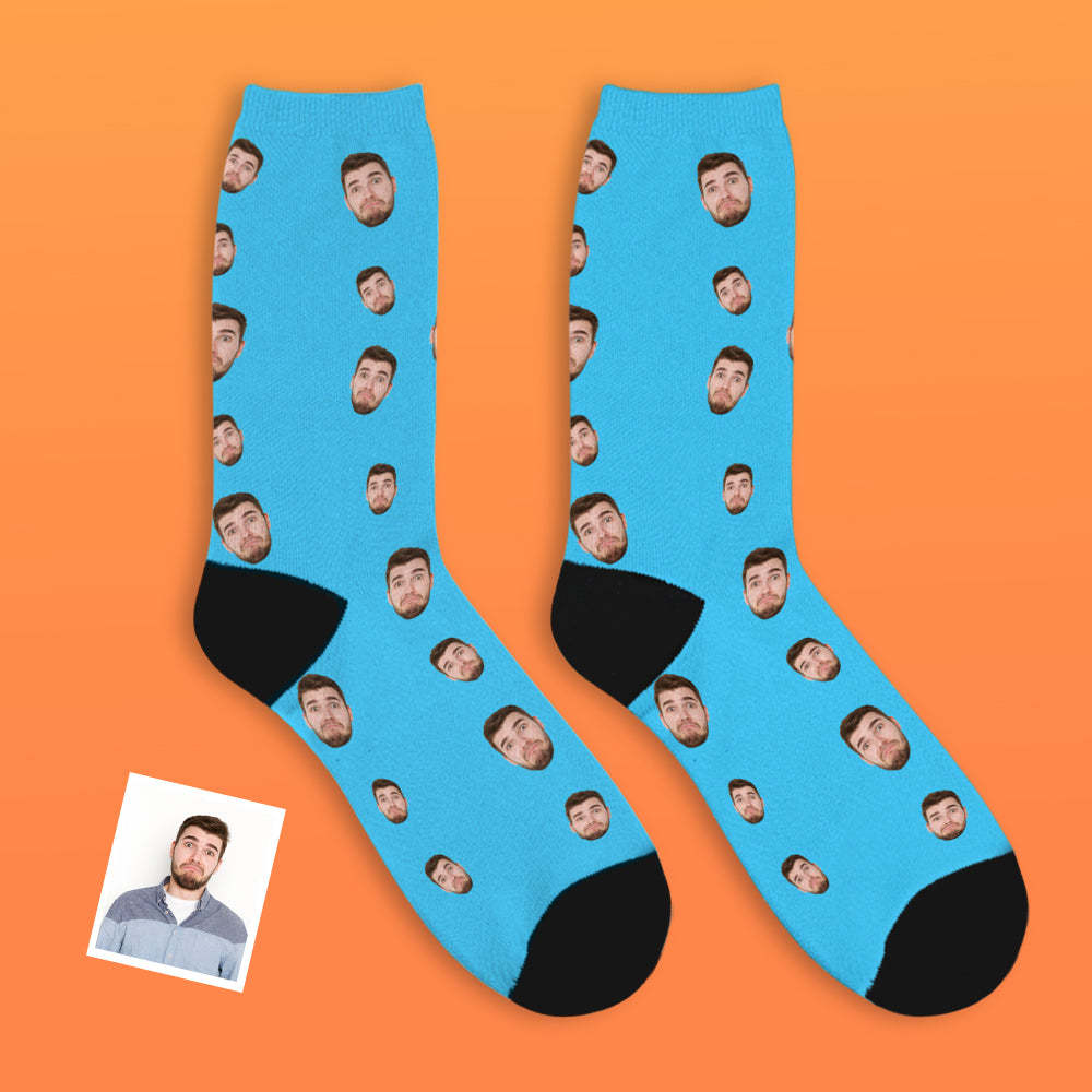 Custom Face Socks Multi -face Breathable Add Pictures Colorful Photo Socks Gifts - mycustomtirecover