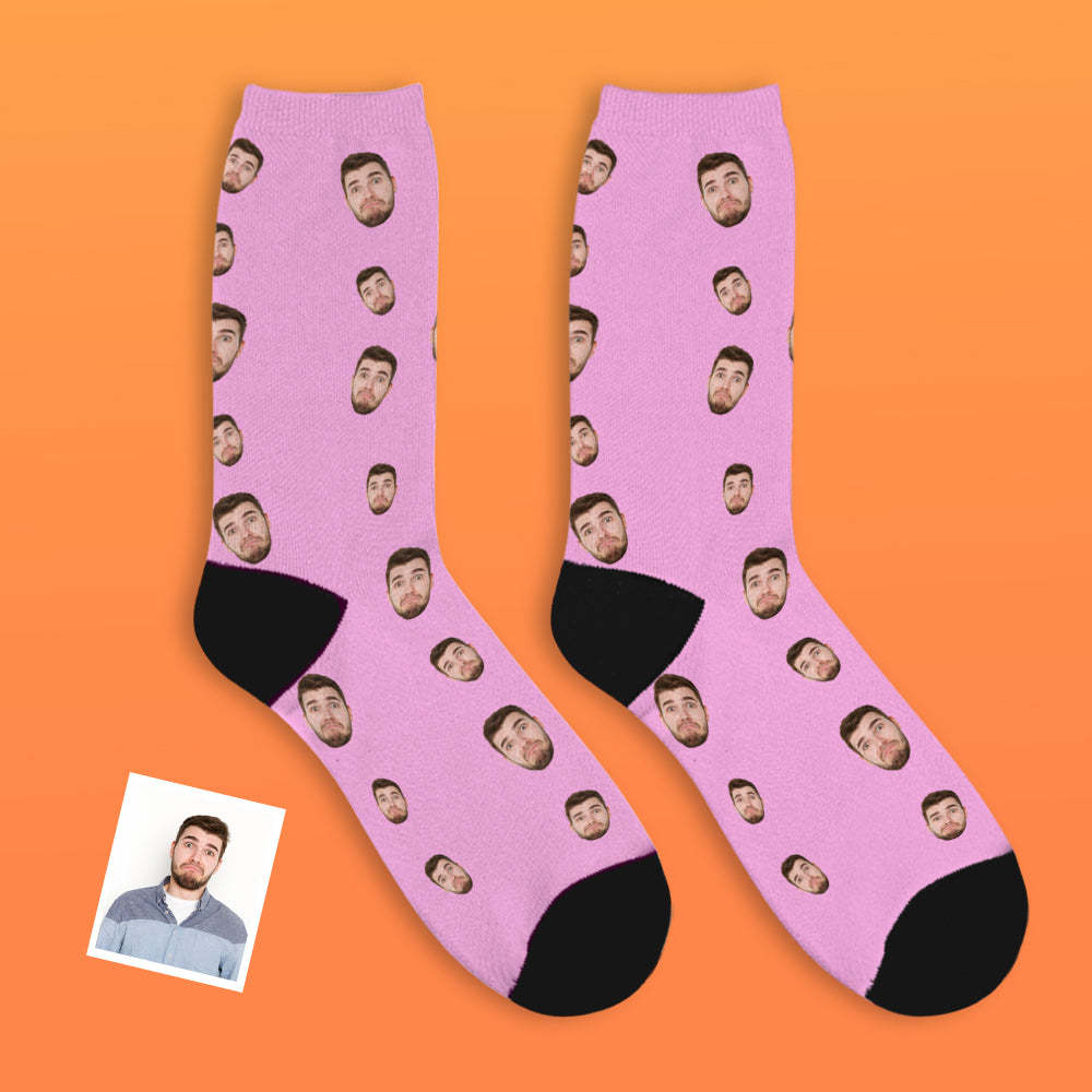 Custom Face Socks Multi -face Breathable Add Pictures Colorful Photo Socks Gifts - mycustomtirecover