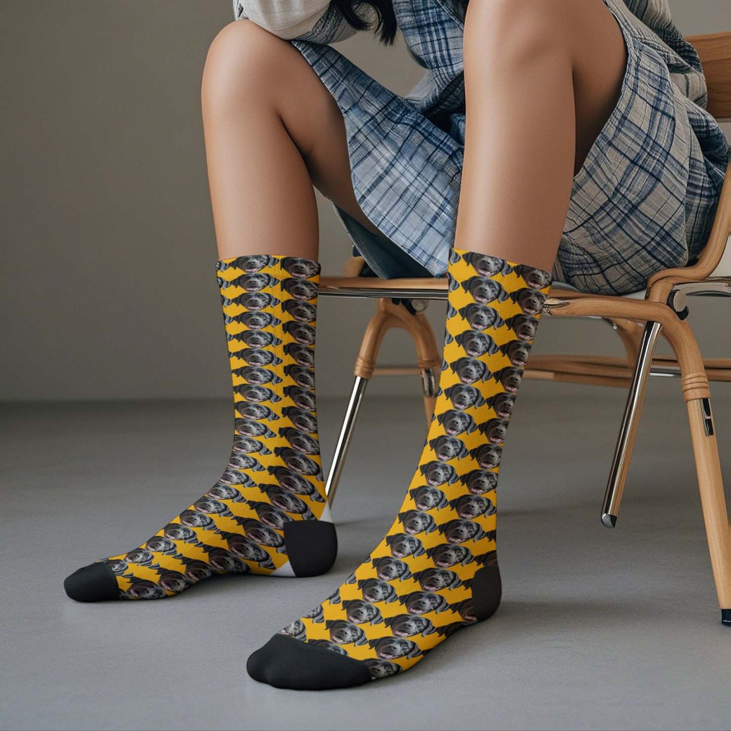 Custom Full Face Photo Printed Socks Personalized Custom Designs Best Gift Idea - mycustomtirecover
