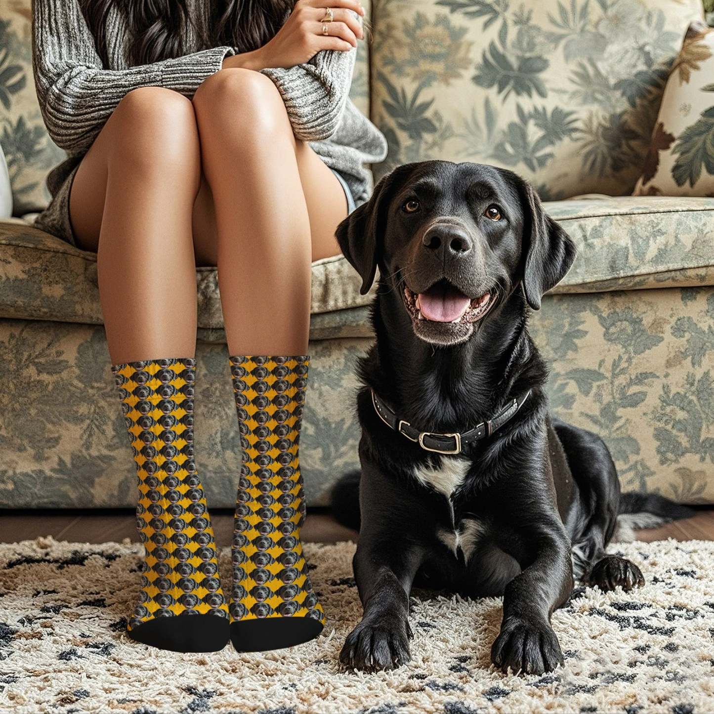 Custom Full Face Photo Printed Socks Personalized Custom Designs Best Gift Idea - mycustomtirecover