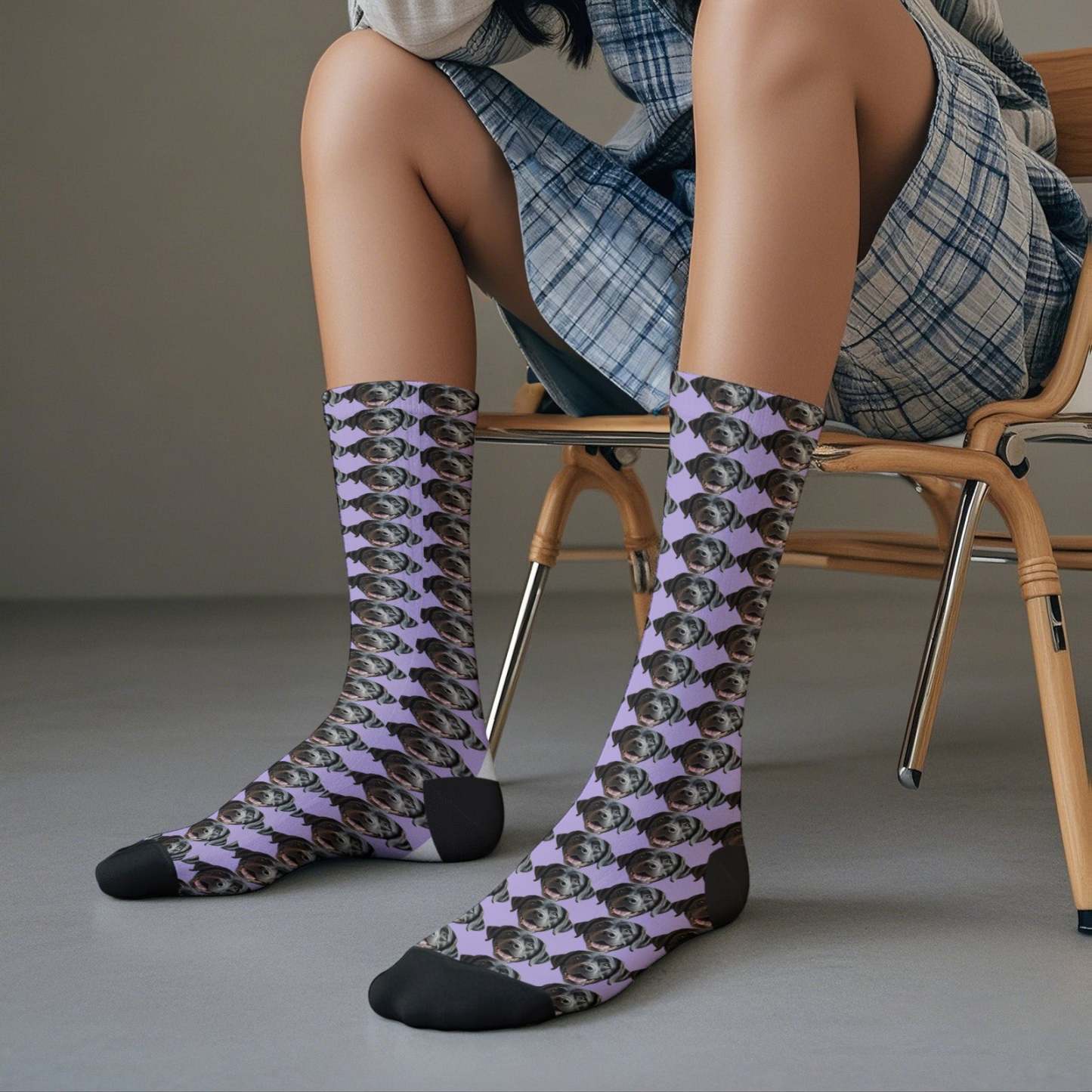 Custom Full Face Photo Printed Socks Personalized Custom Designs Best Gift Idea - mycustomtirecover