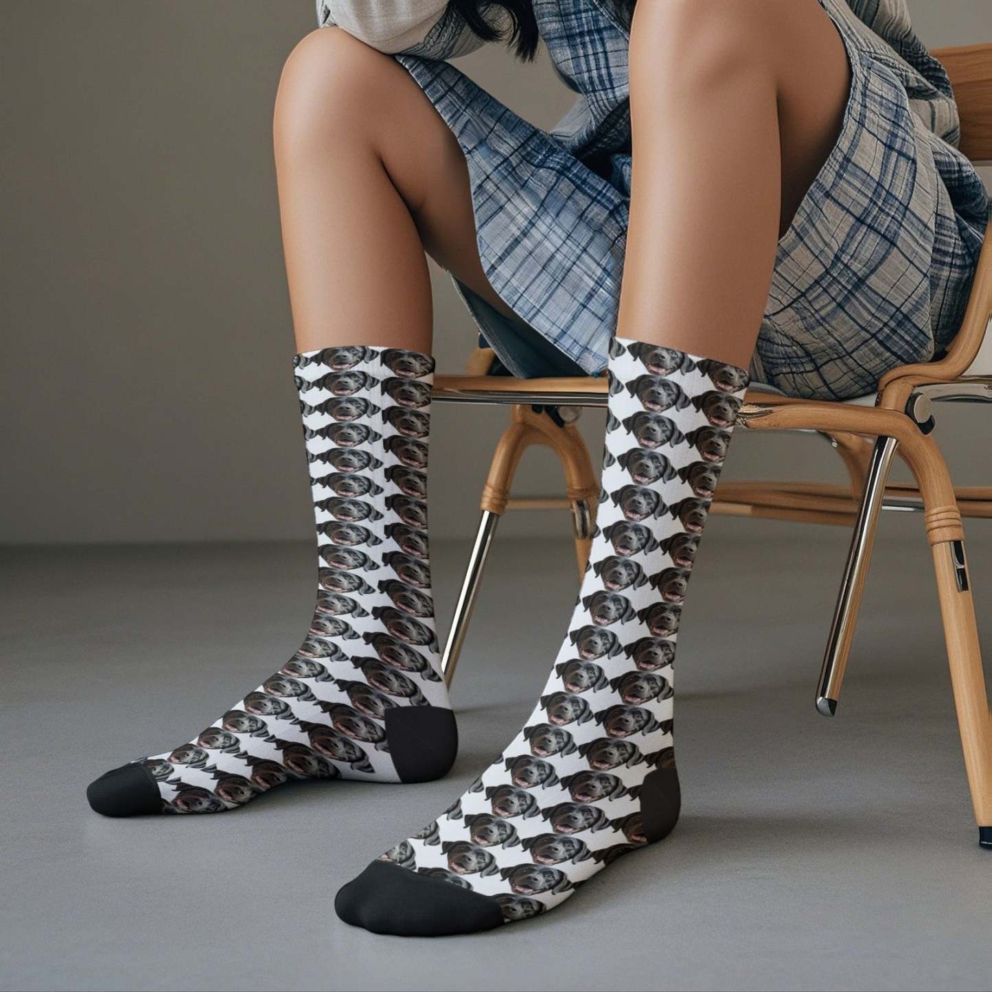 Custom Full Face Photo Printed Socks Personalized Custom Designs Best Gift Idea - mycustomtirecover