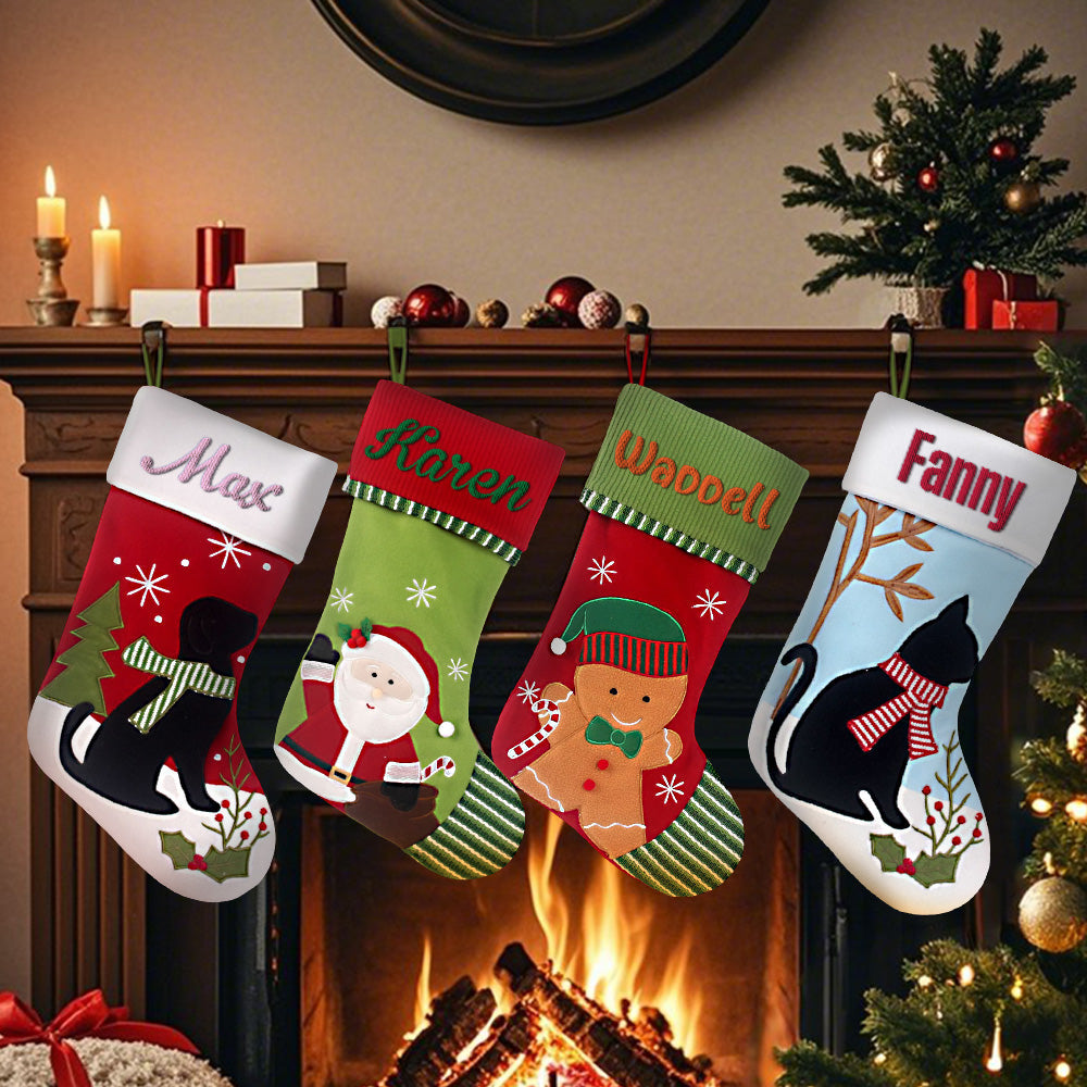 Personalized Christmas Stocking with Embroidered Name Christmas Stockings Gifts for Family