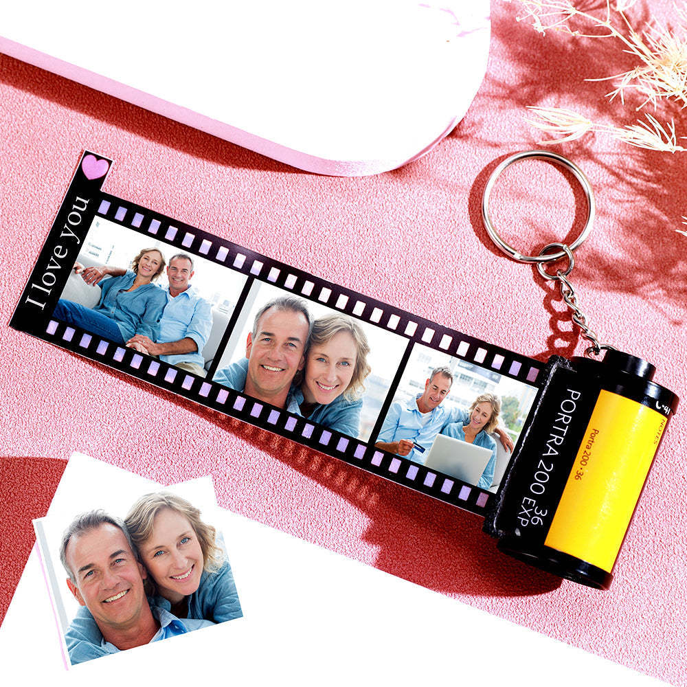 Custom Photo Film Roll Keychain For Mom Personalized Camera Roll Keychain with Reel Album Mother's Day Gifts - mycustomtirecover