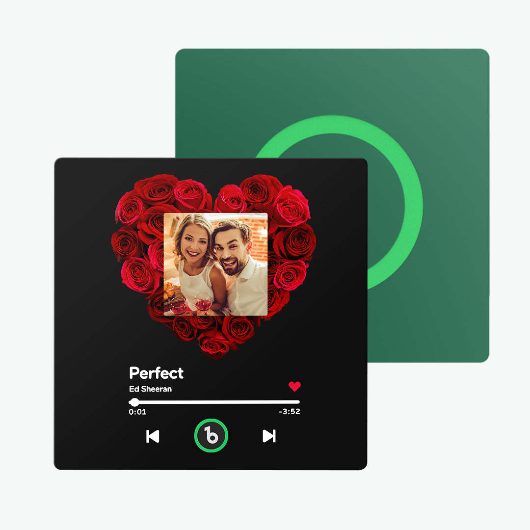 Custom Music Fridge Magnet with Rose and Photo Colorful Album Fridge Magnet Gifts for Her - mycustomtirecover