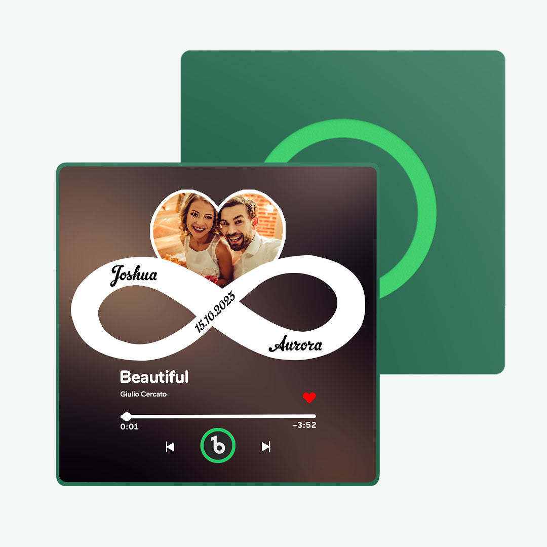 Custom Music Fridge Magnet with Colorful Frame Personalized Album Infinite Love Fridge Magnet That Can Be Played Song Ideal Gift for Couple - mycustomtirecover
