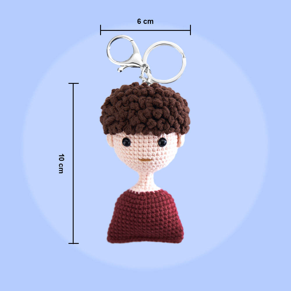 Custom Crochet Doll Keychain Personalized Gifts Handwoven Mini Dolls - mycustomtirecover