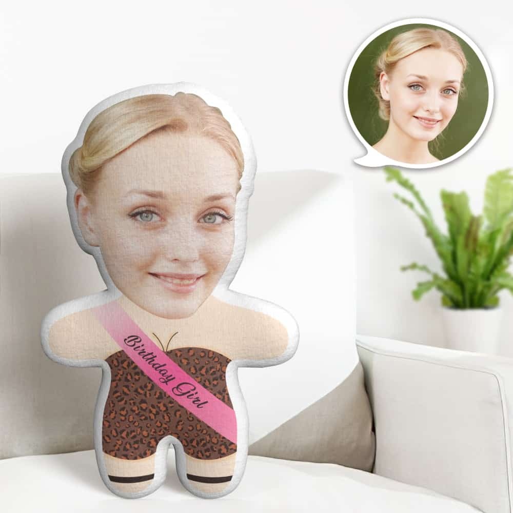 Cute Minime Throw Pillow Custom Face Pillow Birthday Gifts for Her - makephotopuzzleuk