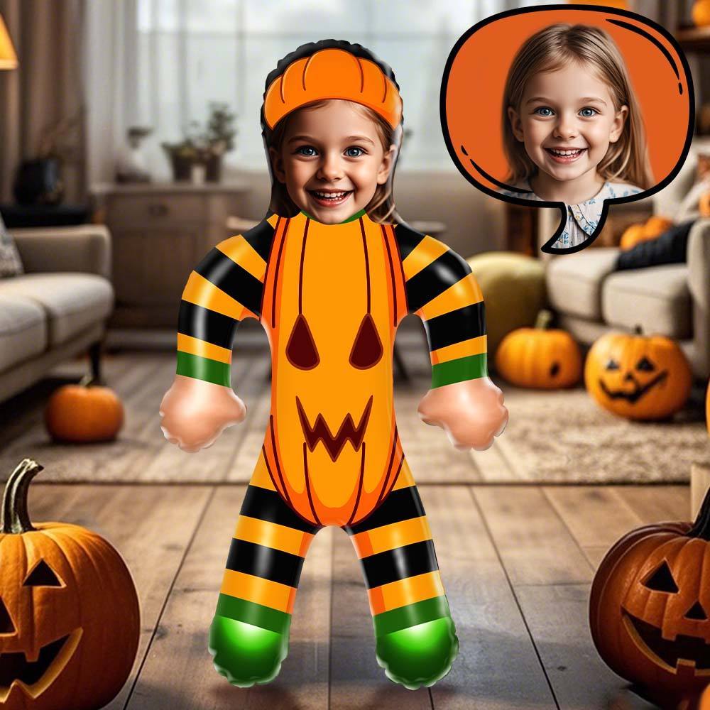 Halloween Cute Pumpkin Air MiniMe Dolls, Personalized Blow Up dolls, Halloween Gifts for Kids - mycustomtirecover