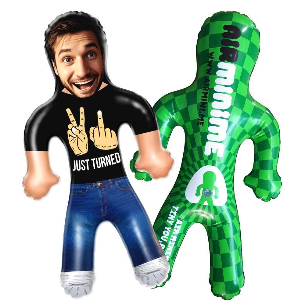 Funny 21st Birthday Gift Custom Air Minime Blow Up Dolls - JUST TURNED - mycustomtirecover