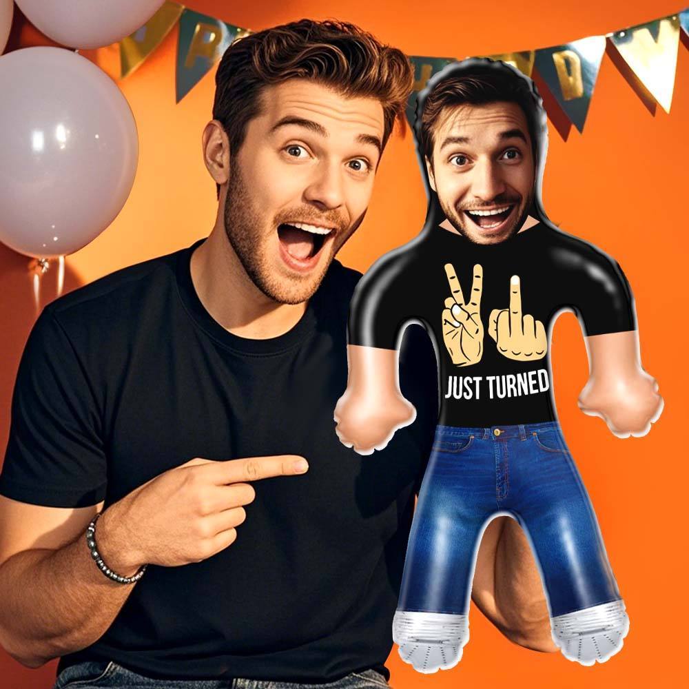 Funny 21st Birthday Gift Custom Air Minime Blow Up Dolls - JUST TURNED - mycustomtirecover