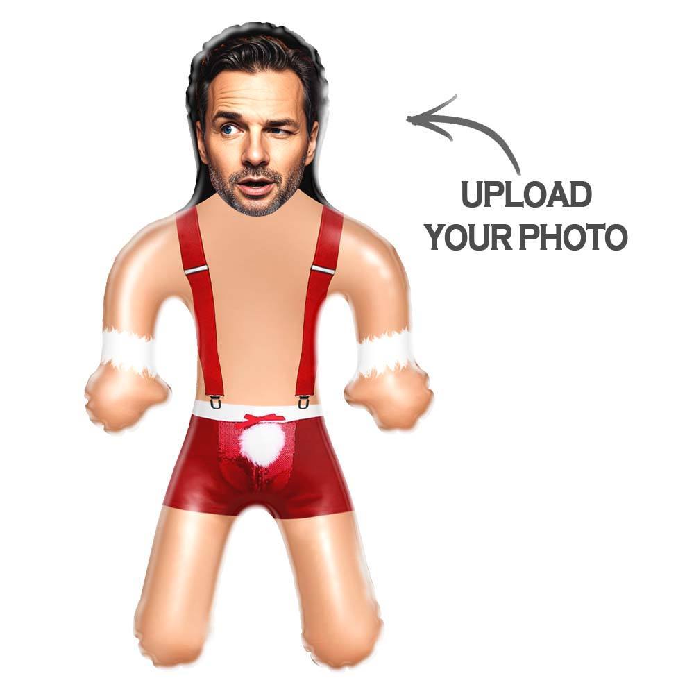 Custom Face Blow Up Doll Sexy Santa Christmas Funny Inflatable Air Minime Doll Christmas Gift For Her/Him - mycustomtirecover