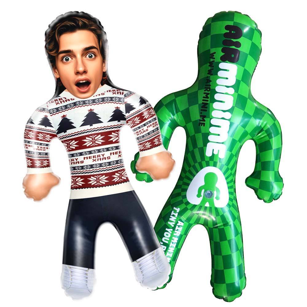 Custom Blow Up Doll Custom Face Christmas White Jumper Air Minime Doll Funny Inflatable Doll Christmas Gift - mycustomtirecover