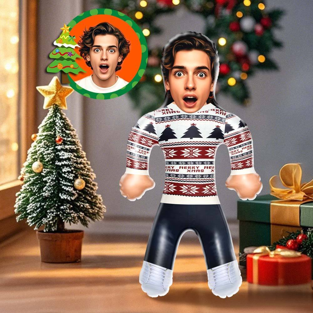 Custom Blow Up Doll Custom Face Christmas White Jumper Air Minime Doll Funny Inflatable Doll Christmas Gift - mycustomtirecover