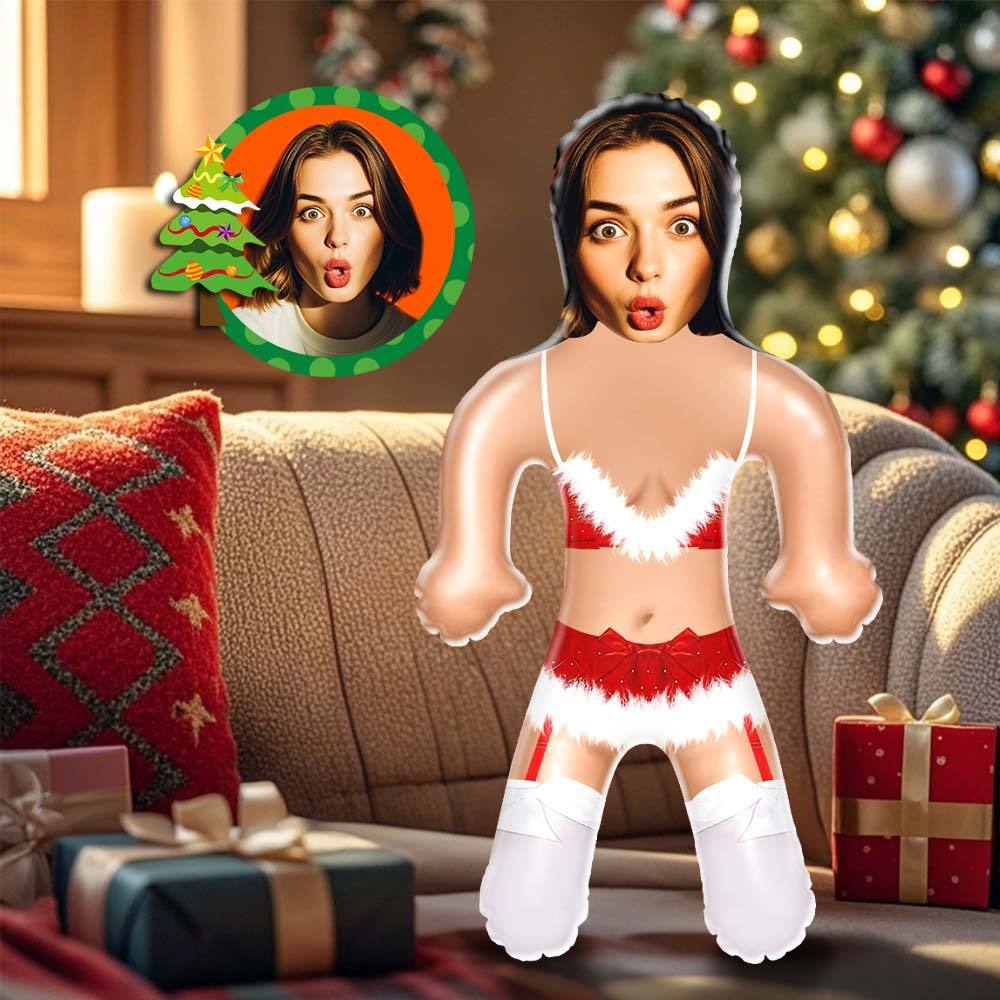 Custom Christmas Lingerie Blow Up Doll Funny Inflatable Doll Face Air Minime Doll Christmas Gift - mycustomtirecover