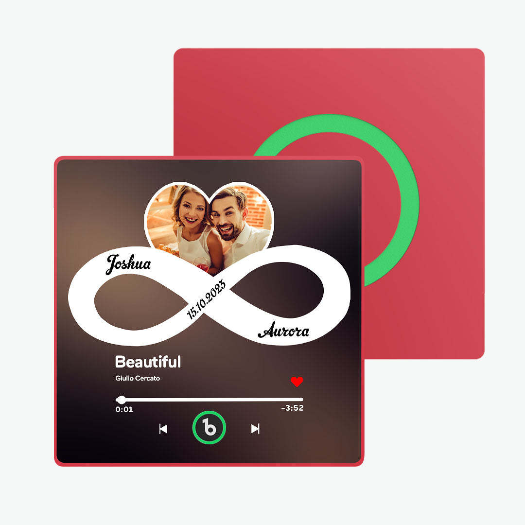 Custom Music Fridge Magnet with Colorful Frame Personalized Album Infinite Love Fridge Magnet That Can Be Played Song Ideal Gift for Couple - mycustomtirecover