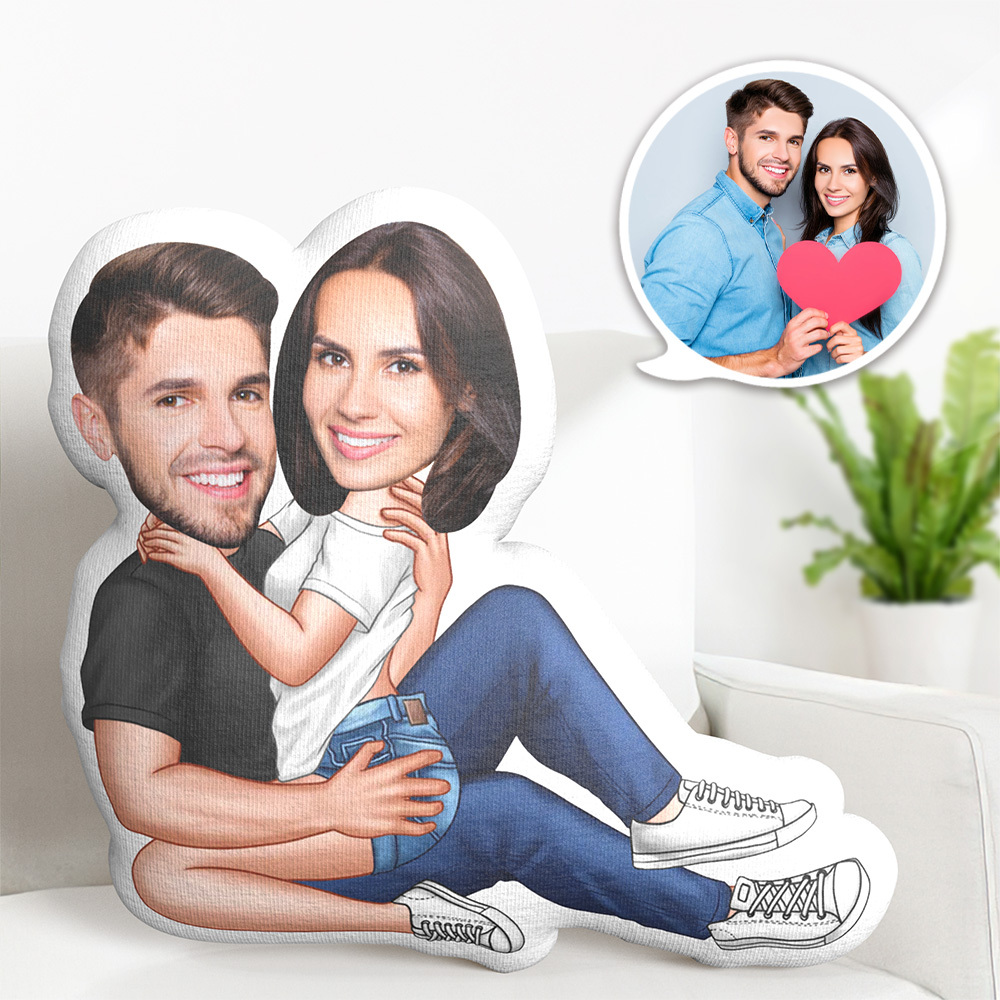 Custom Photo Face Pillow Funny Sexy Couple Kissing On Couch Photo Face Pillow Face Picture Pillow Dolls and Toys Face Body Pillow Personalized Doll -  mycustomtirecover