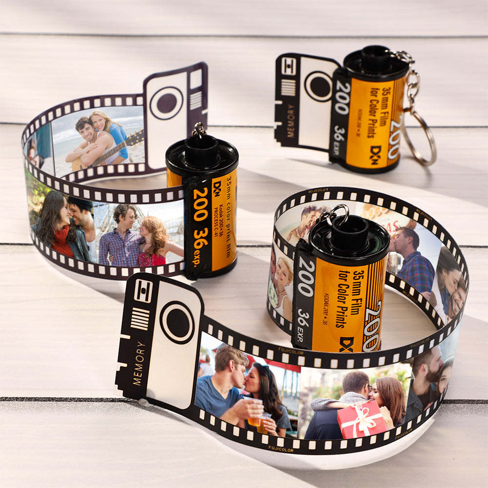 Custom Colorful Camera Roll Keychain - Family