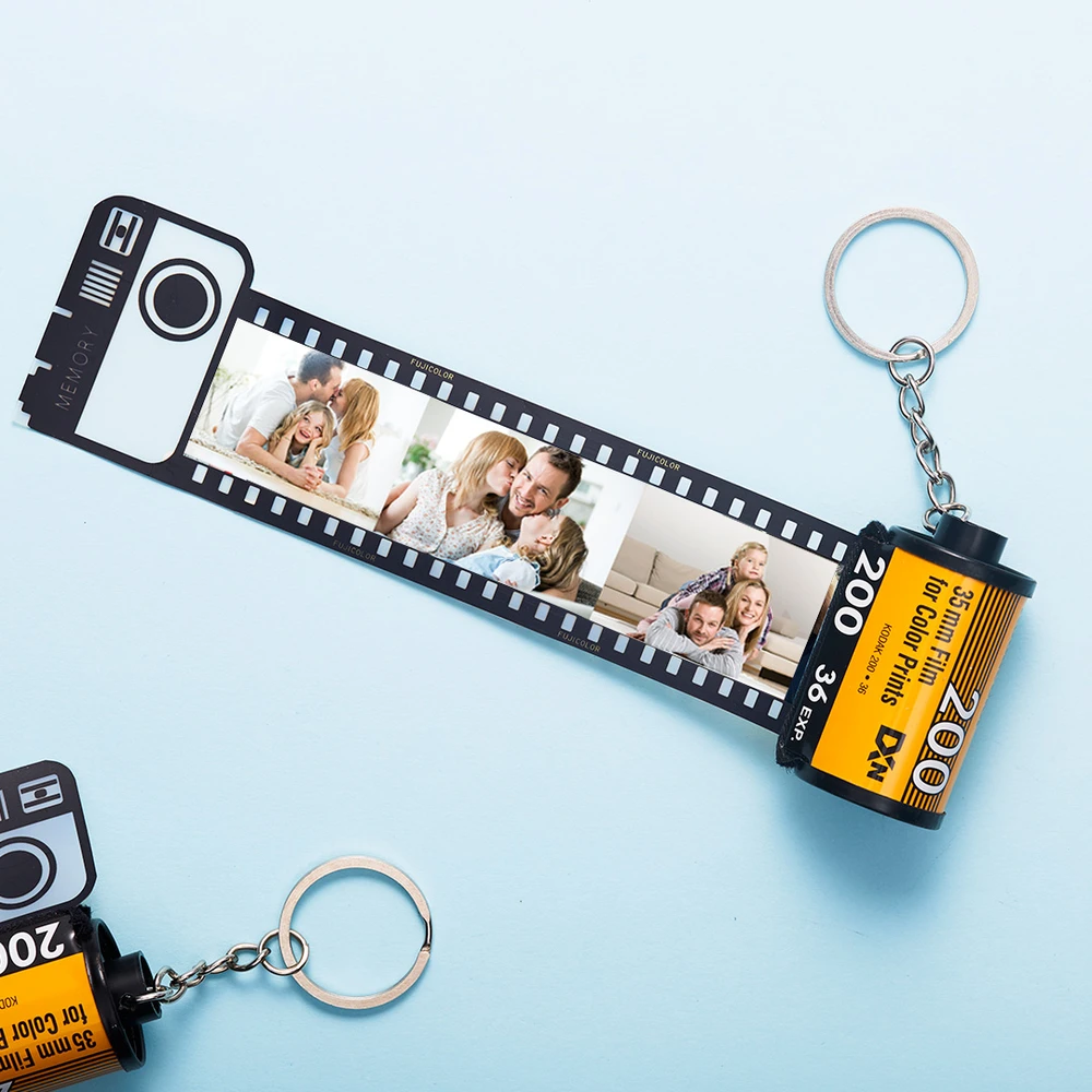 Custom Colorful Camera Roll Keychain - Family