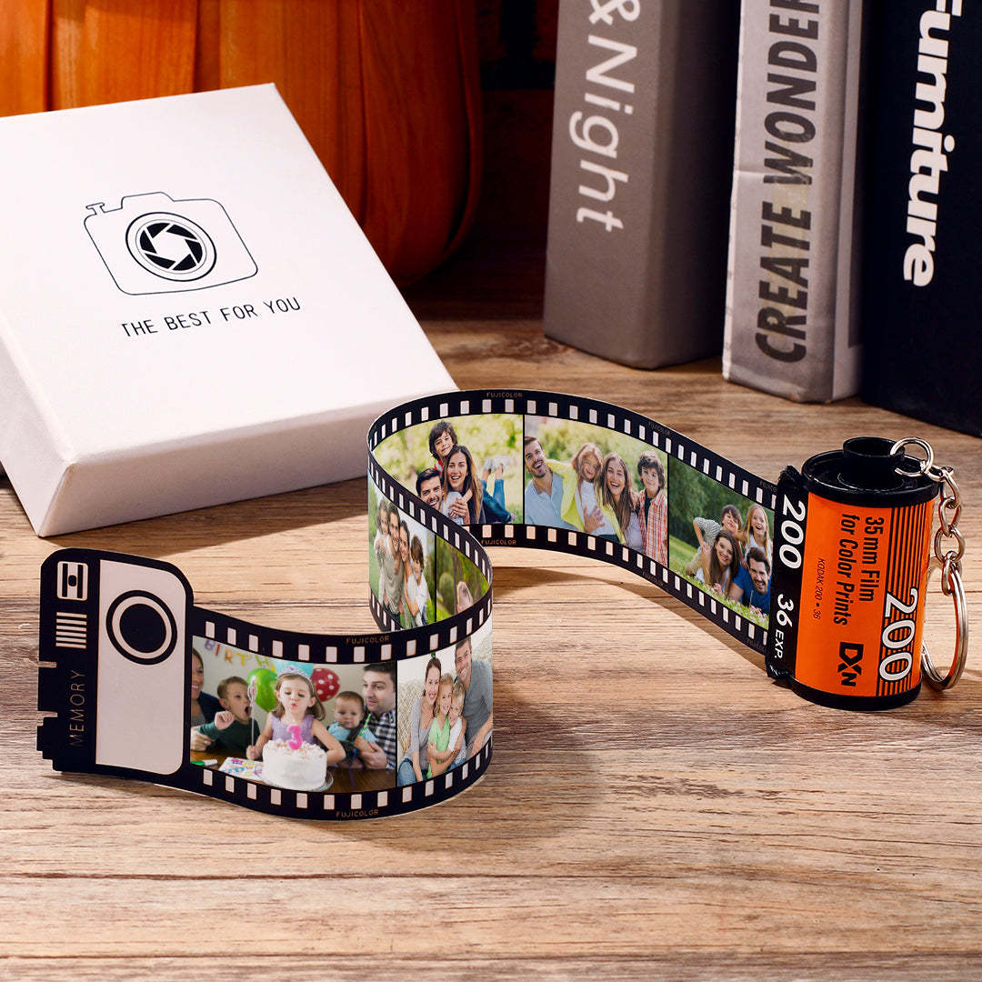 Custom Colorful Camera Roll Keychain - Family